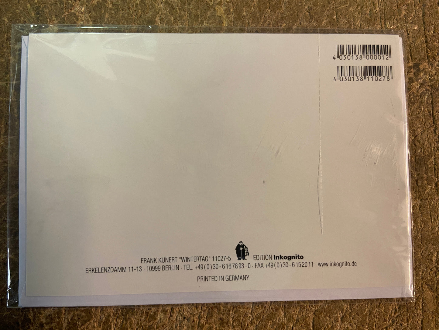 Inkognito Greeting Card 11027