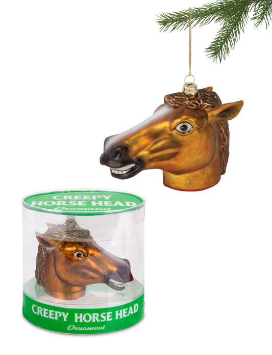 '12428 Creepy Horse Head Christmas Ornament