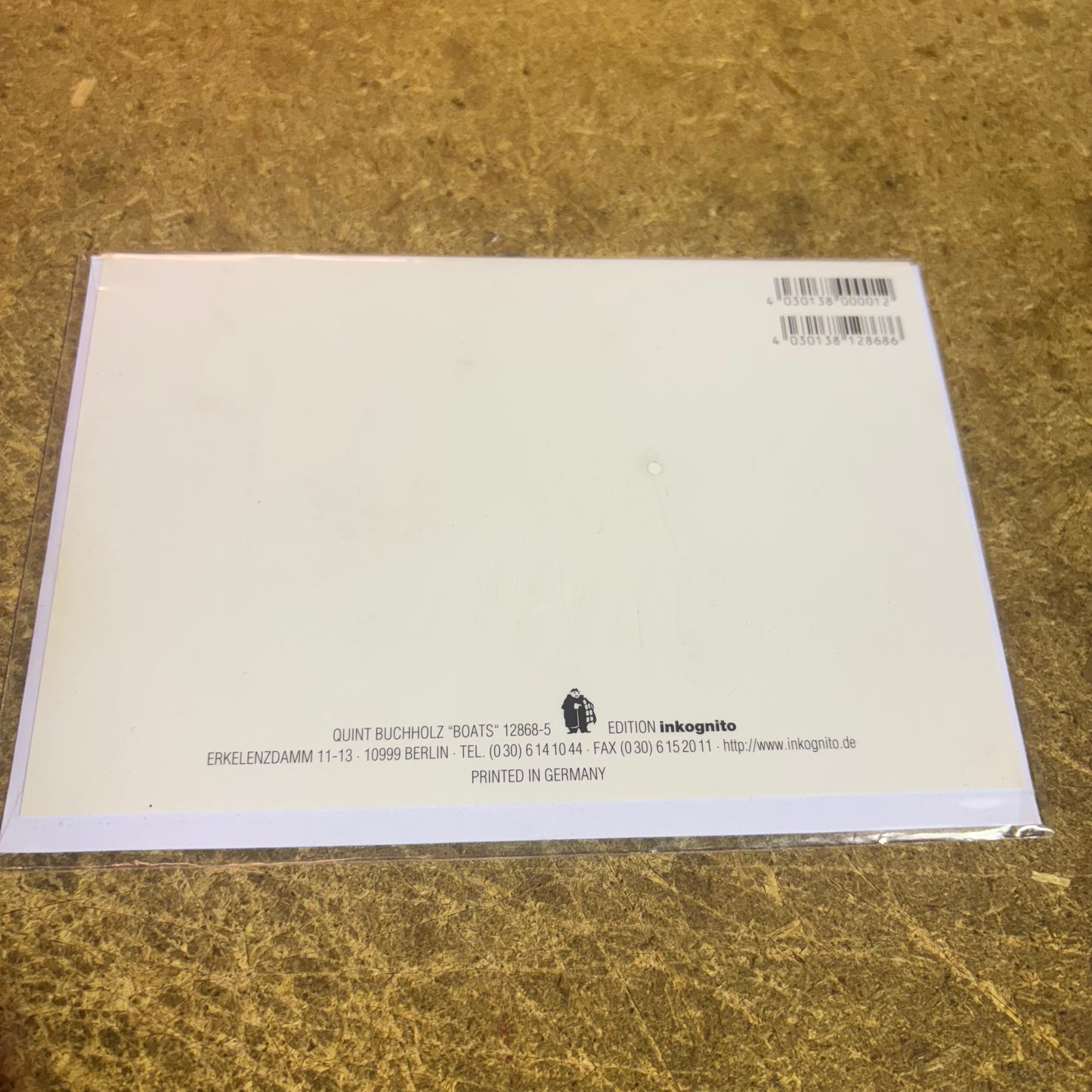 Inkognito Greeting Card 12868