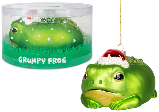 '13063 GRUMPY FROG Ornament Christmas Decoration