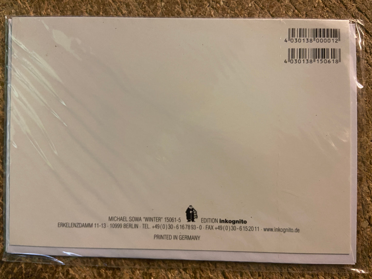 Inkognito Greeting Card 15061