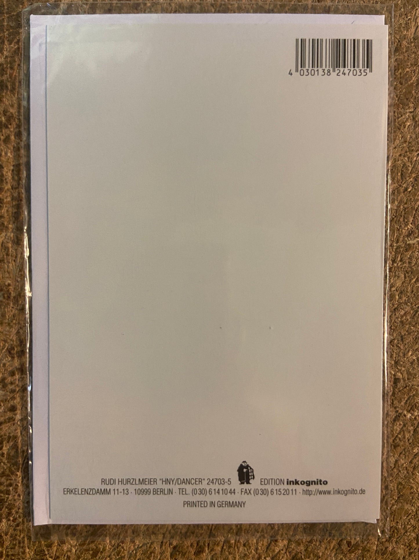 Inkognito Greeting Card 24703