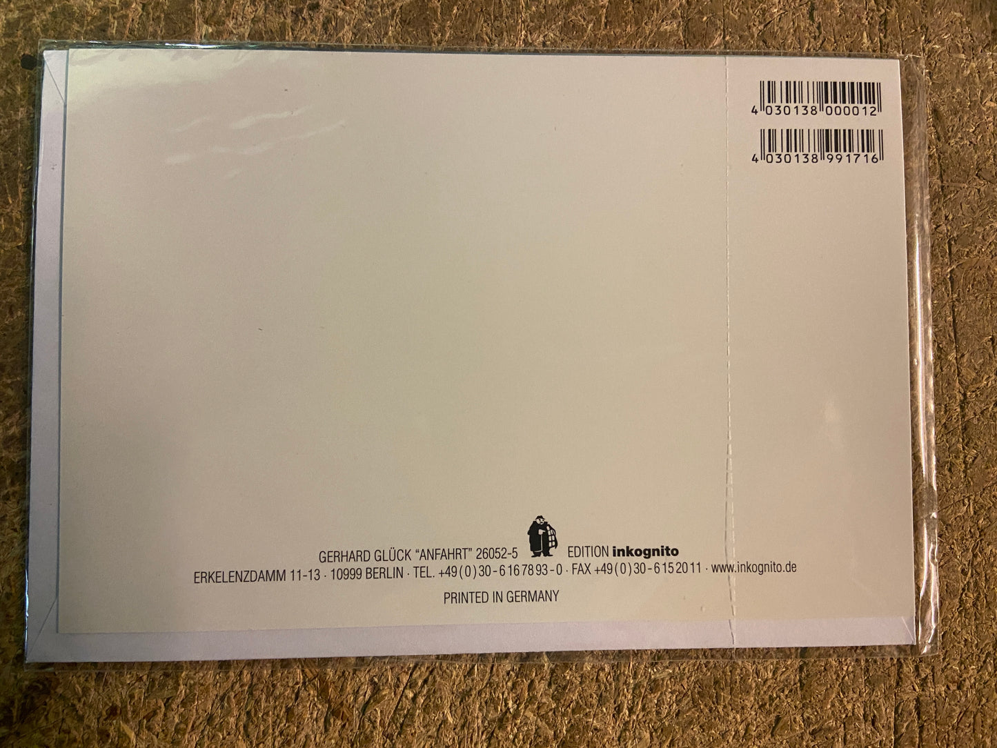 Inkognito Greeting Card 26052