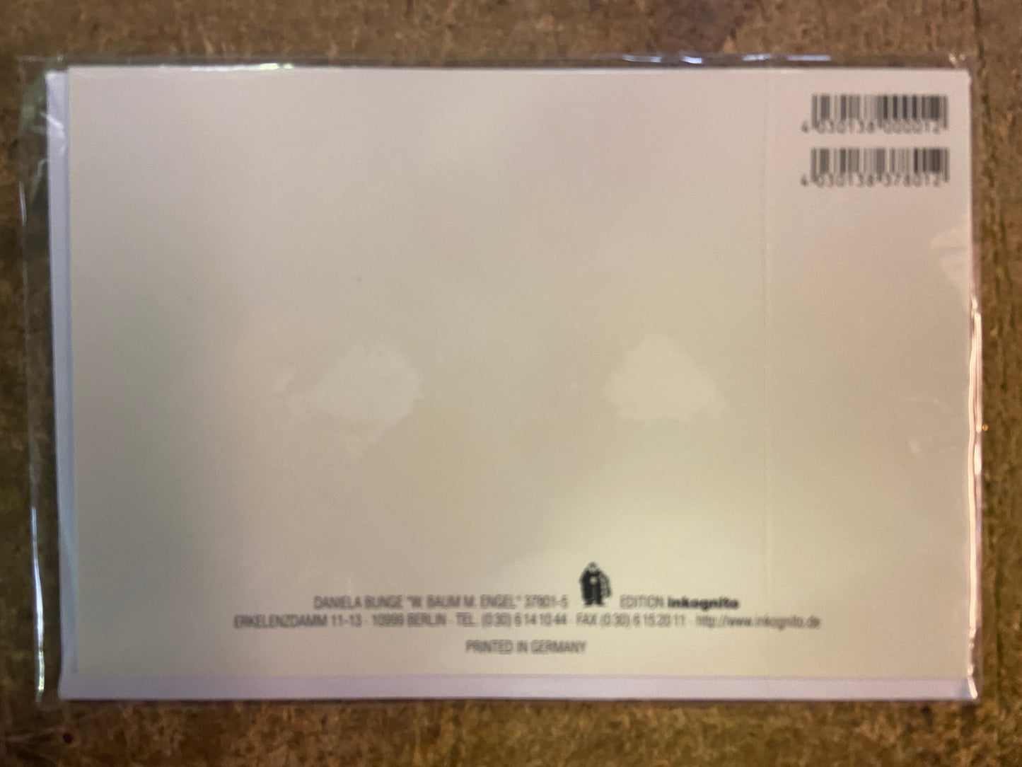 Inkognito Greeting Card 37801