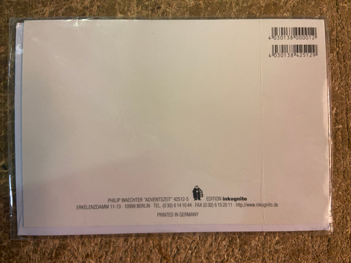 Inkognito Greeting Card 42512