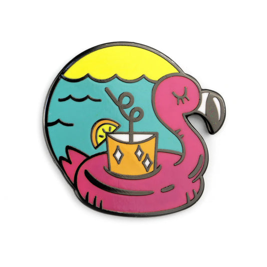 Flamingo Floatie Enamel Pin