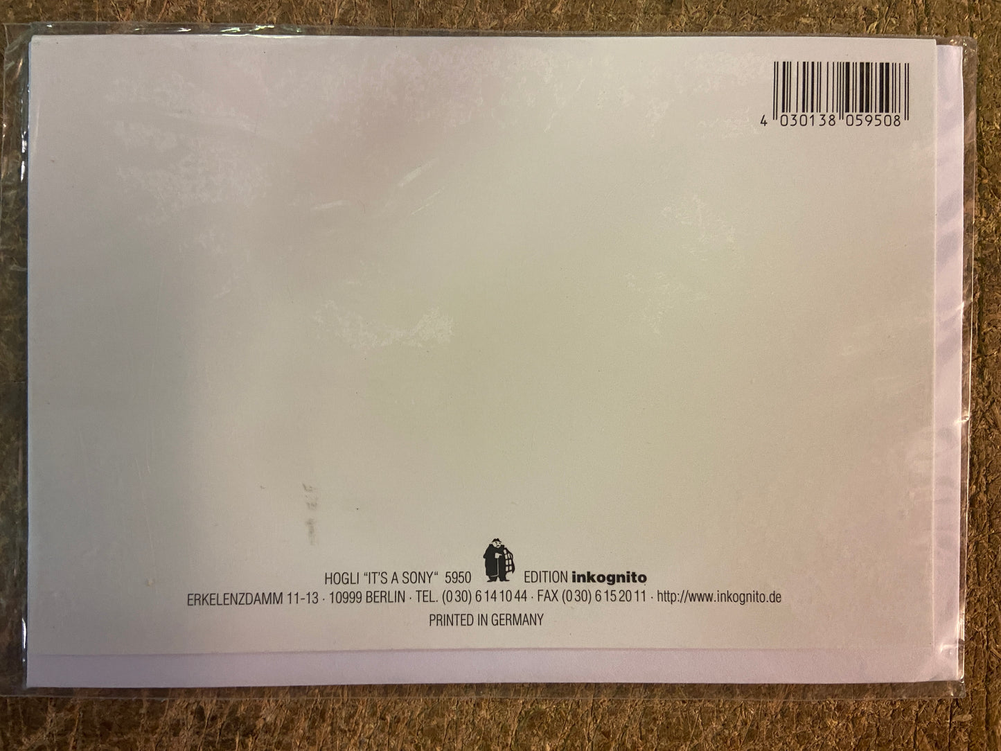 Inkognito Greeting Card 5950