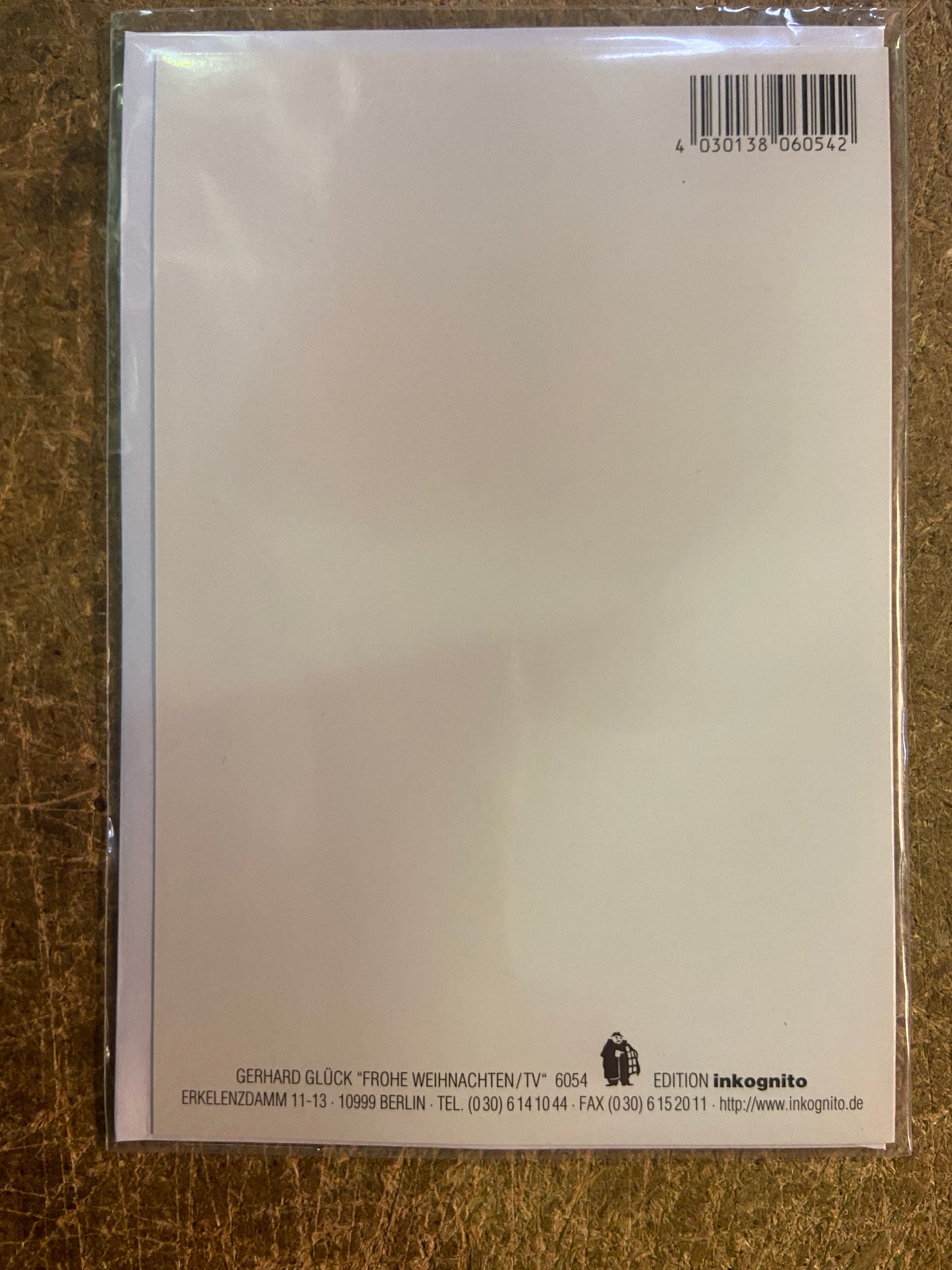 Inkognito Greeting Card 6054