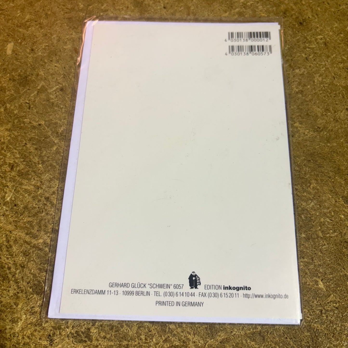 Inkognito Greeting Card 6057