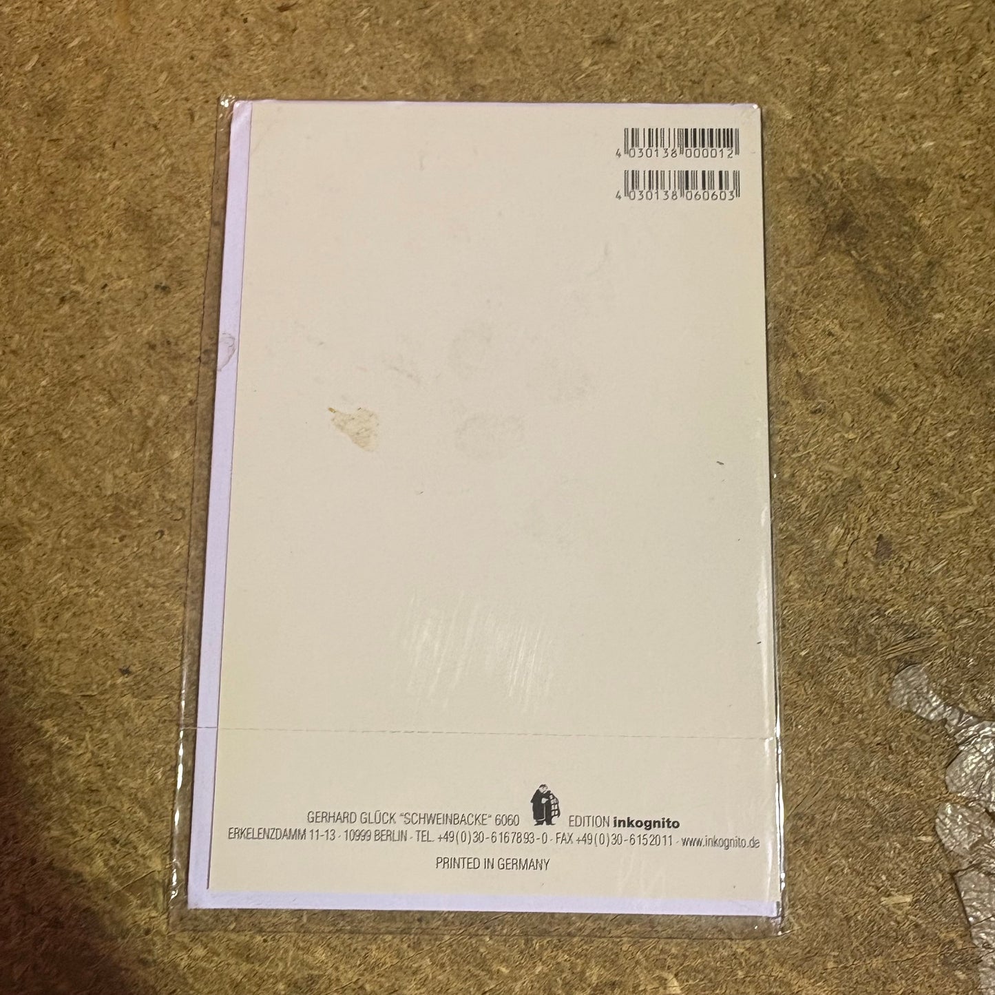 Inkognito Greeting Card 6060