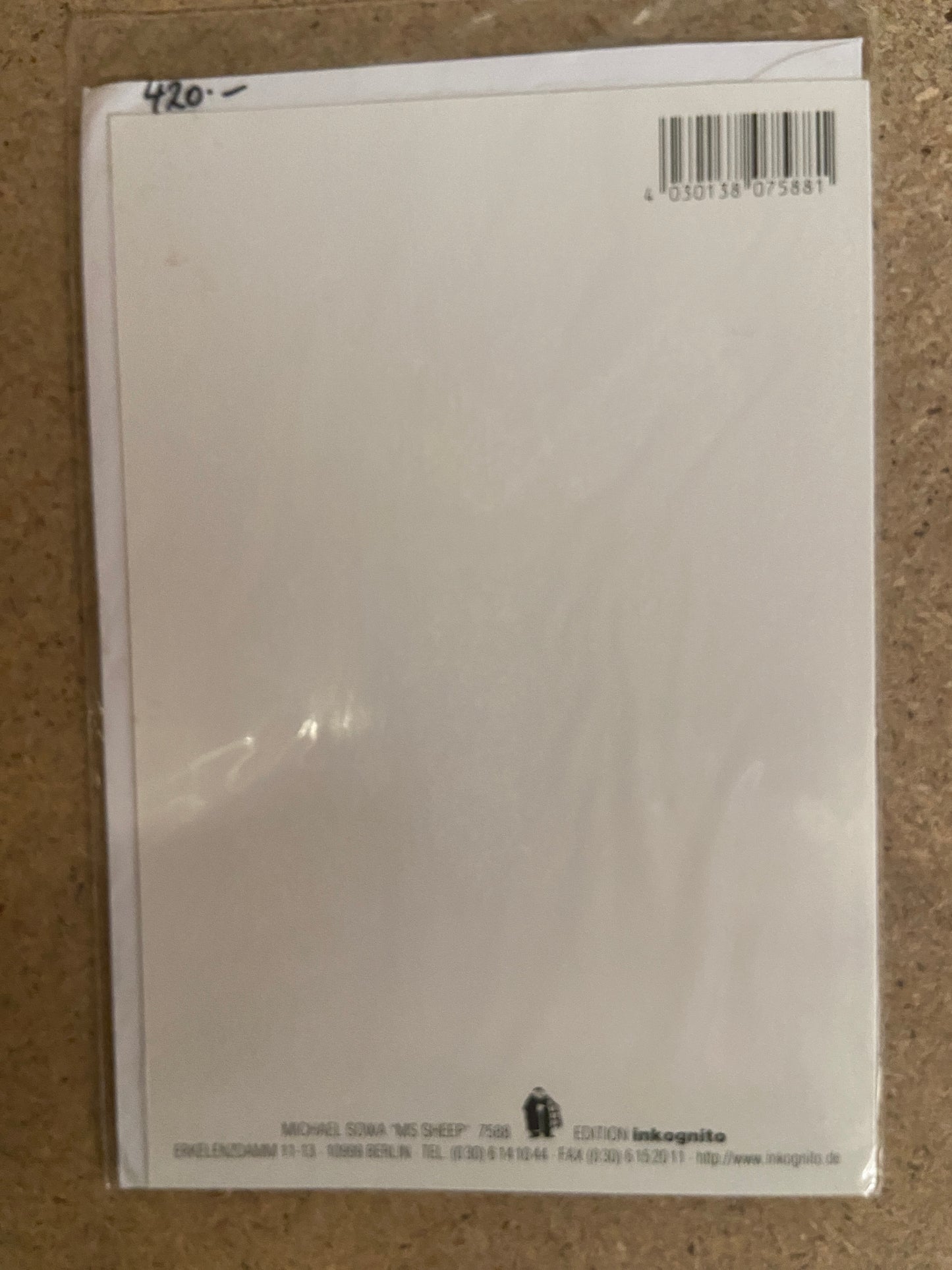 Inkognito Greeting Card 7588