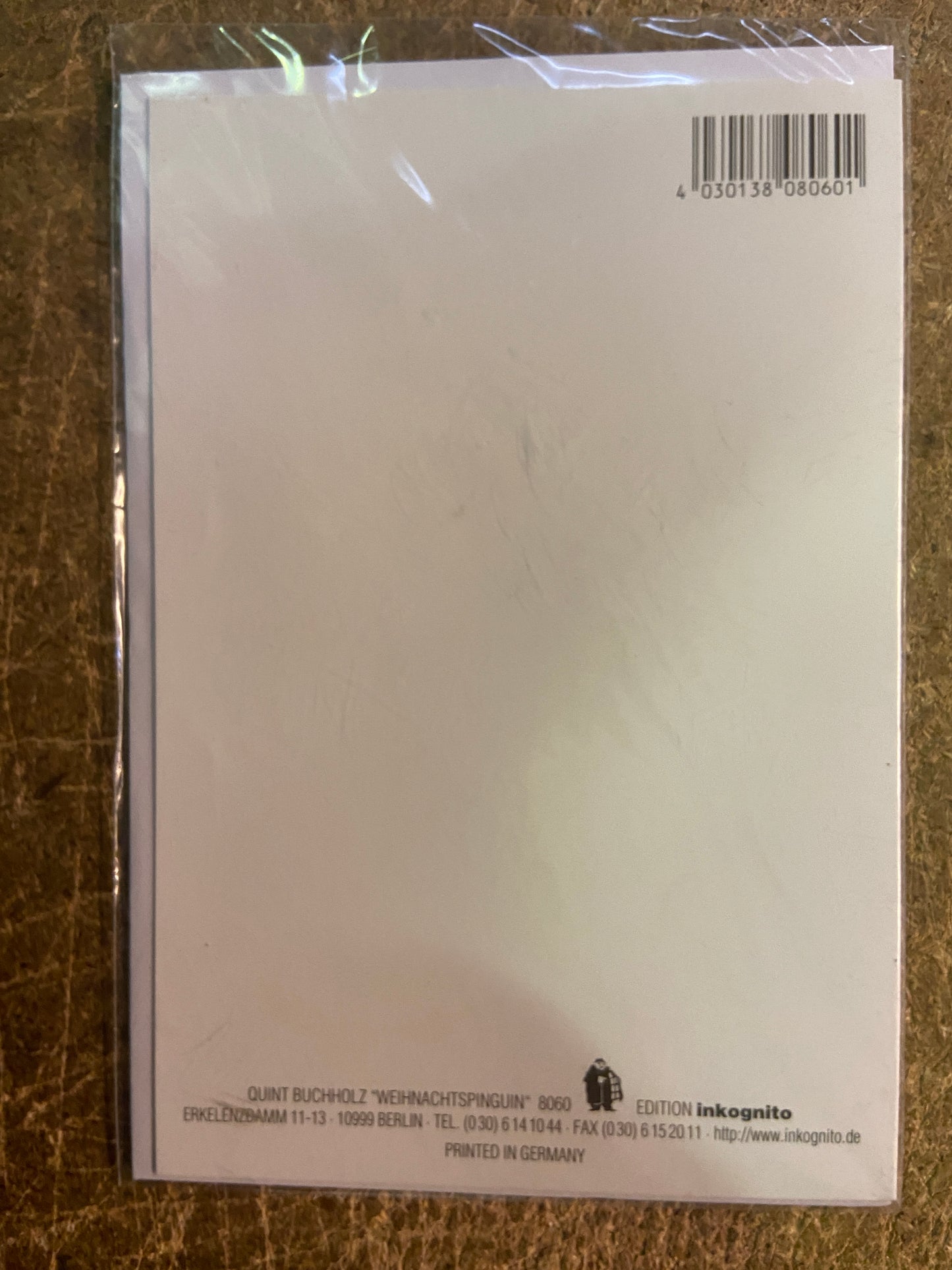 Inkognito Greeting Card 8060