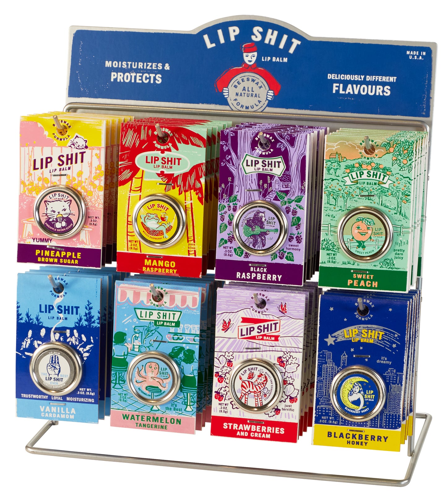 BS489 Lip Shit Counter Display Stand + Best Sellers