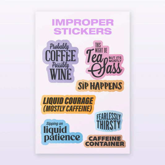 ICS002 - Sassy Bottle/Mug Stickers – Pack 2