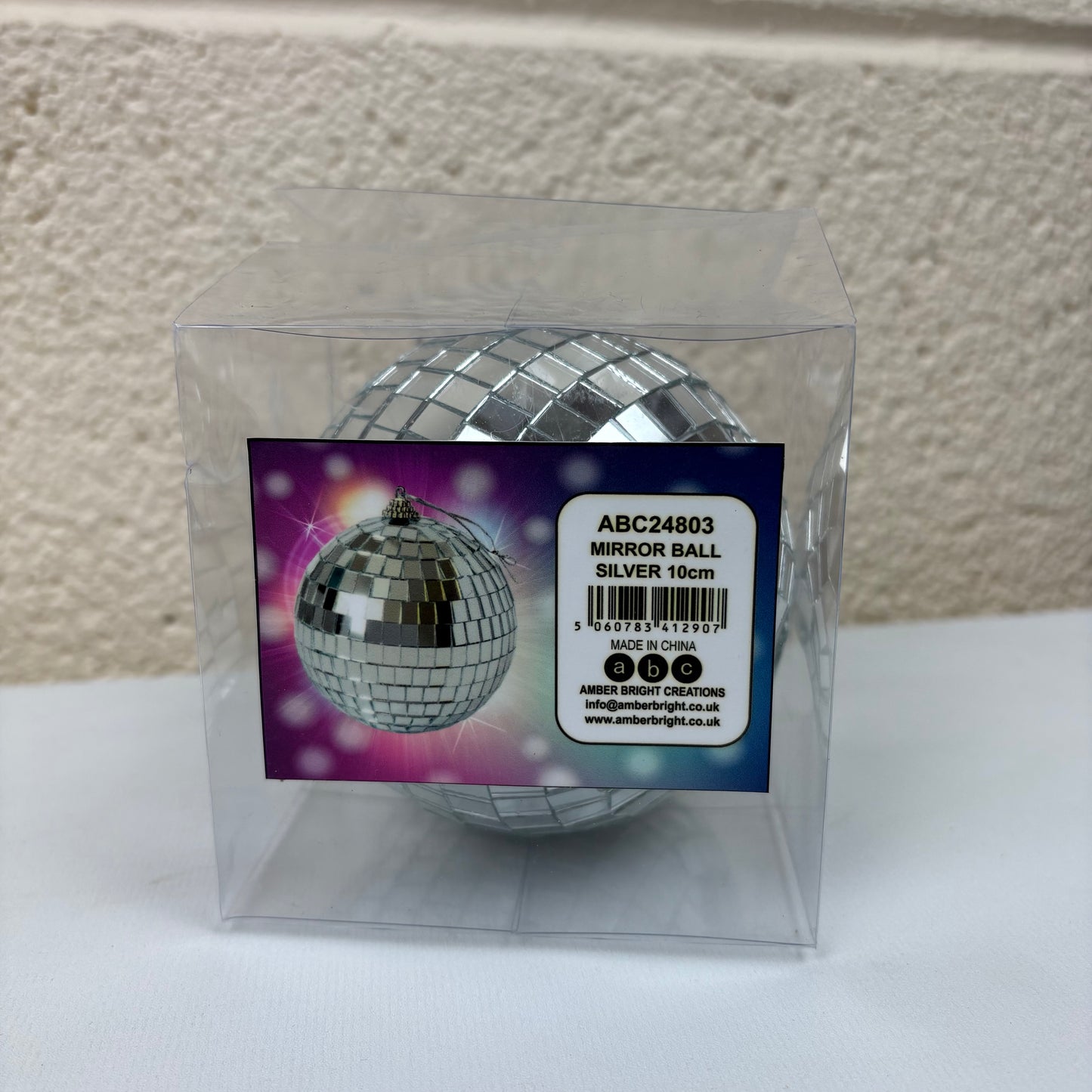 Silver Mirror Disco Ball - 10cm