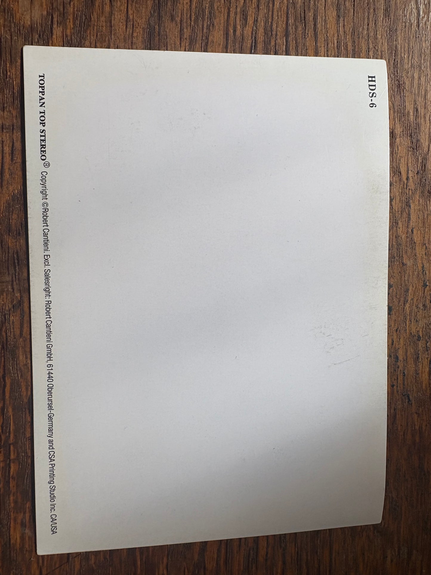 HDS - 6 Lenticular Postcard