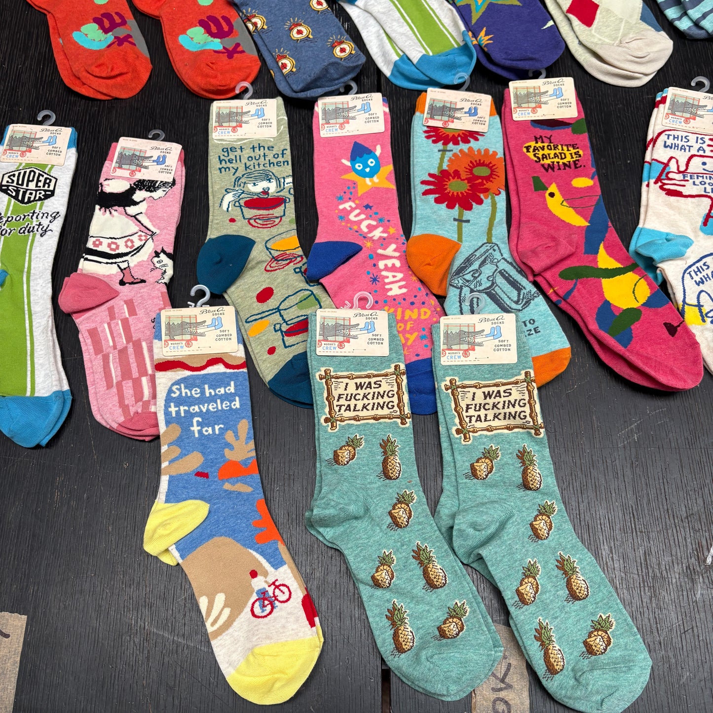 Clearance Bundle 20 -17 pairs of women's crew socks -various designs