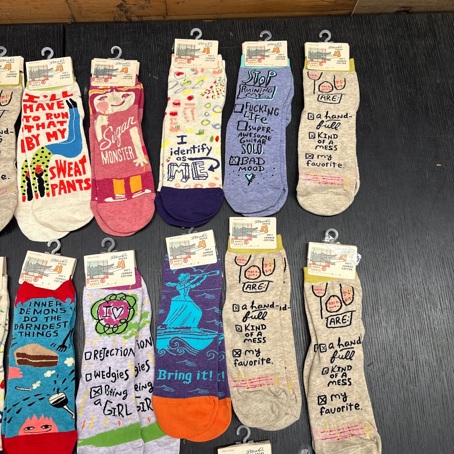 Clearance Bundle 17 - 23 pairs of women's ankle socks - various designs