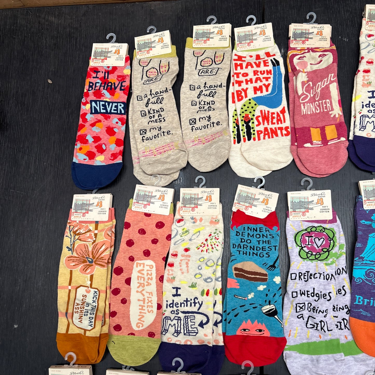 Clearance Bundle 17 - 23 pairs of women's ankle socks - various designs
