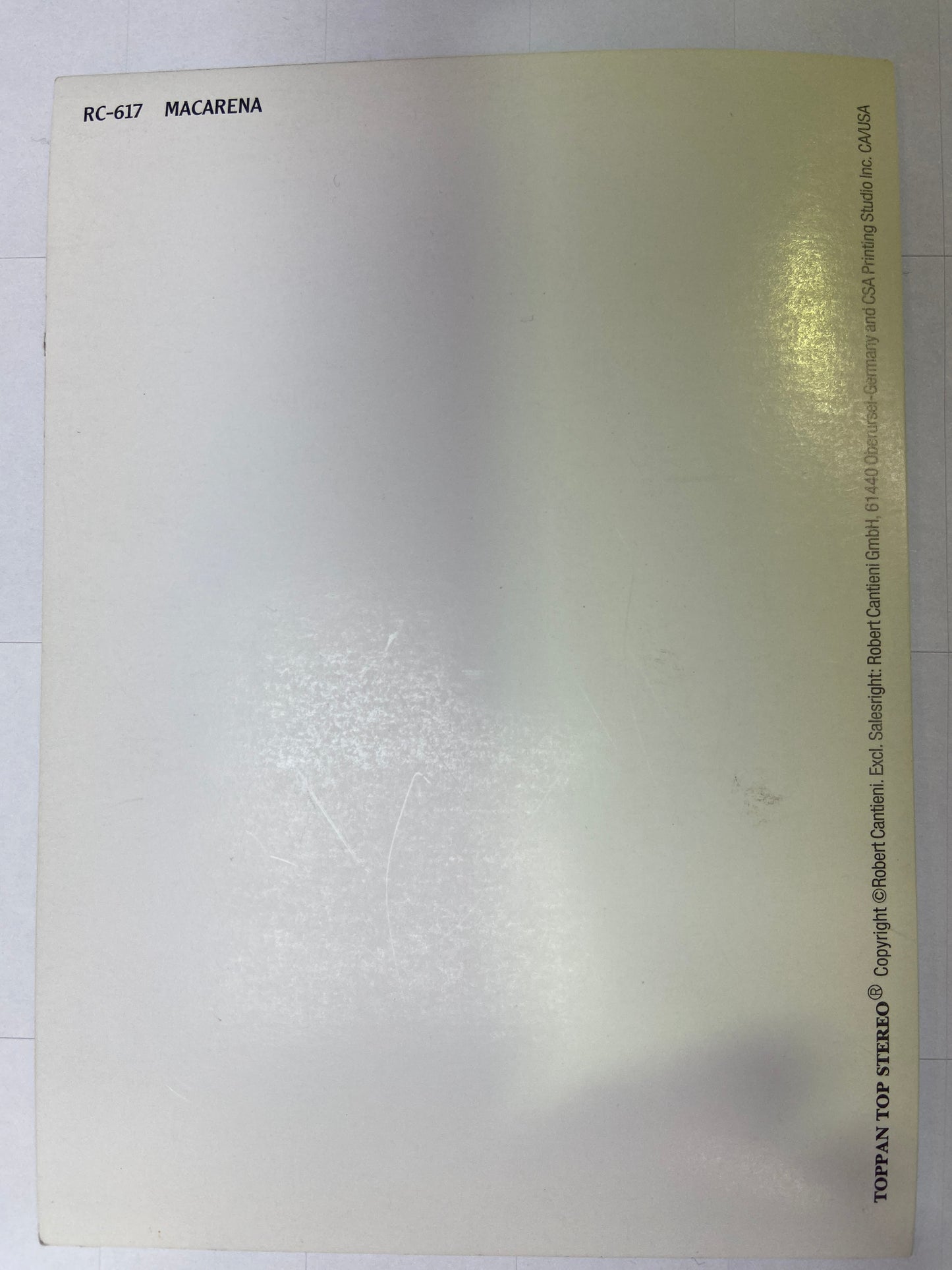 RC-617 Macarena Lenticular Postcard