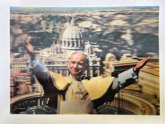 PK-391 Pope Johannes Paul II John Paul Lenticular Postcard