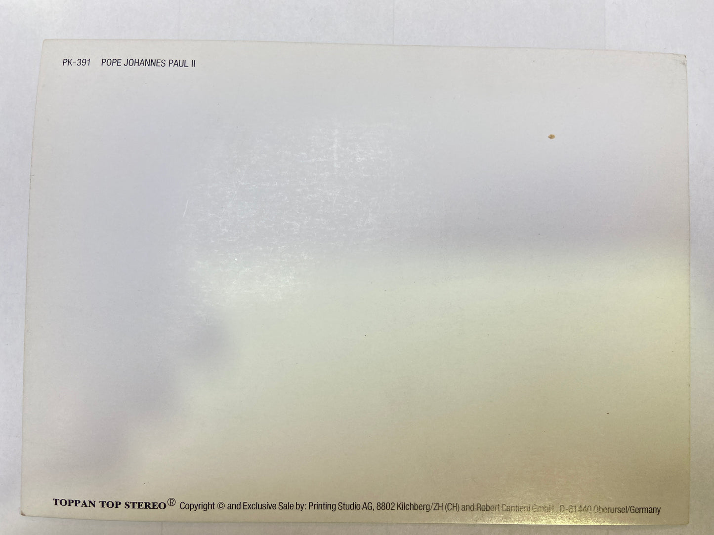 PK-391 Pope Johannes Paul II John Paul Lenticular Postcard