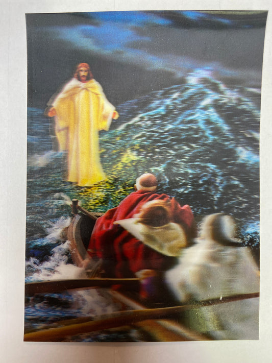CS-238 Christ on the Sea Lenticular Postcard