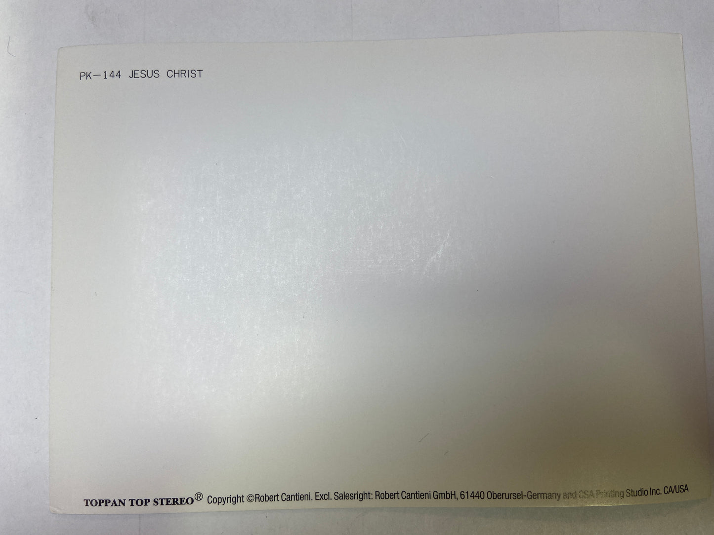 PK- 144 Jesus Christ Lenticular Postcard