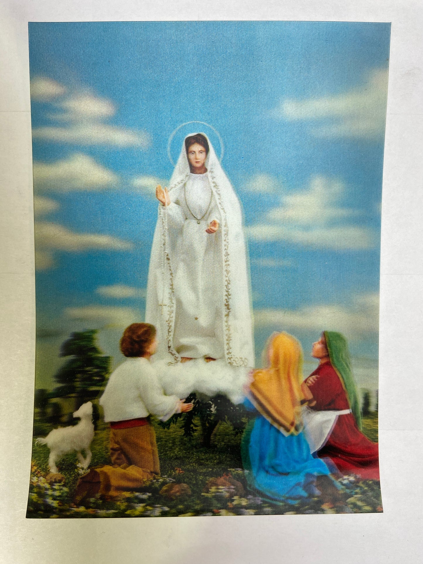 PK- 348 Virgin of Fatima Lenticular Postcard