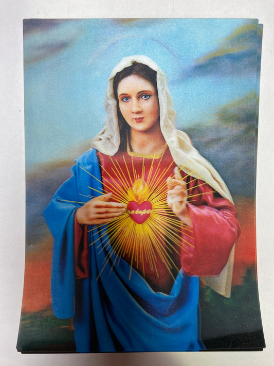 PK- 341 Immaculate Heart of Mary Lenticular Postcard