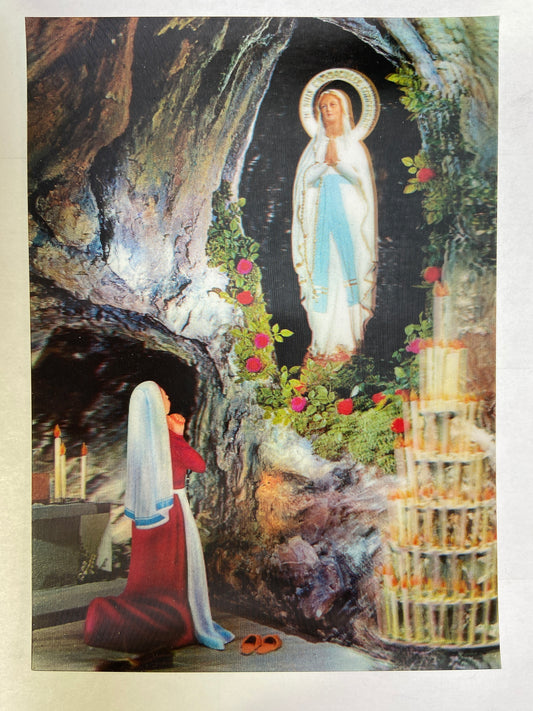 KD-1052 Lourdes Lenticular Postcard