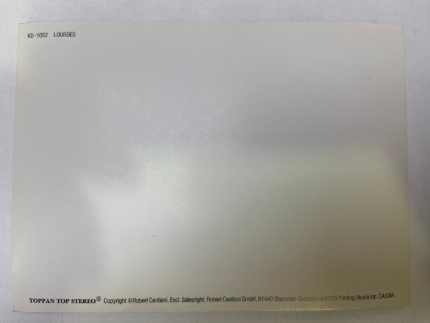 KD-1052 Lourdes Lenticular Postcard