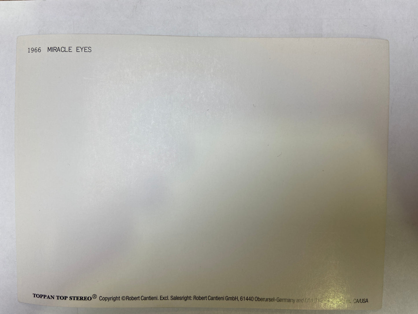 1966 Miracle Eyes Lenticular Postcard