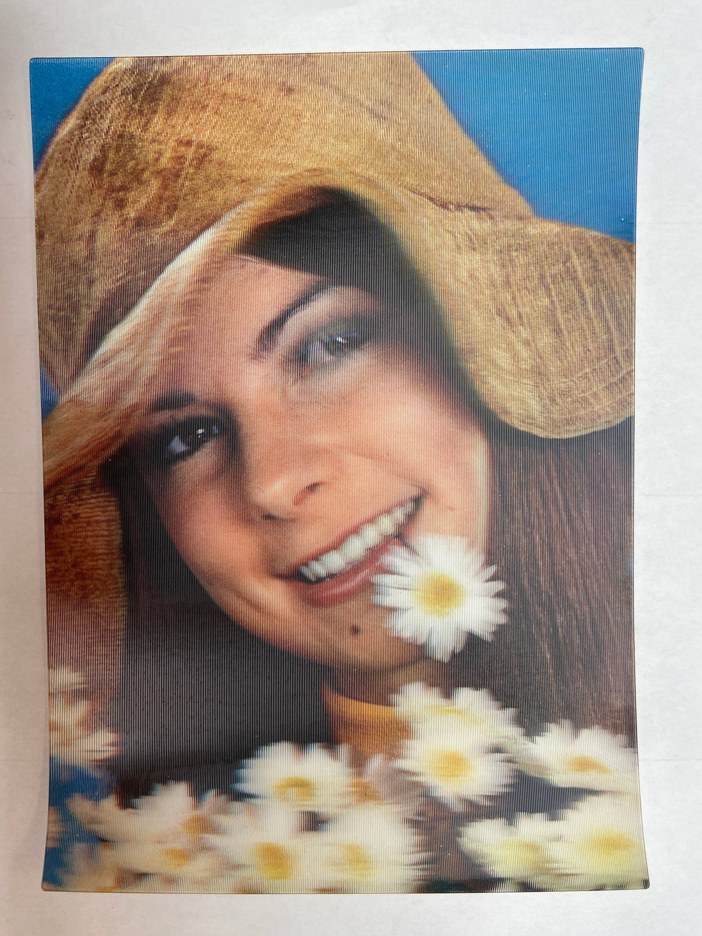 SSP - 168 Girl With Hat  Lenticular Postcard