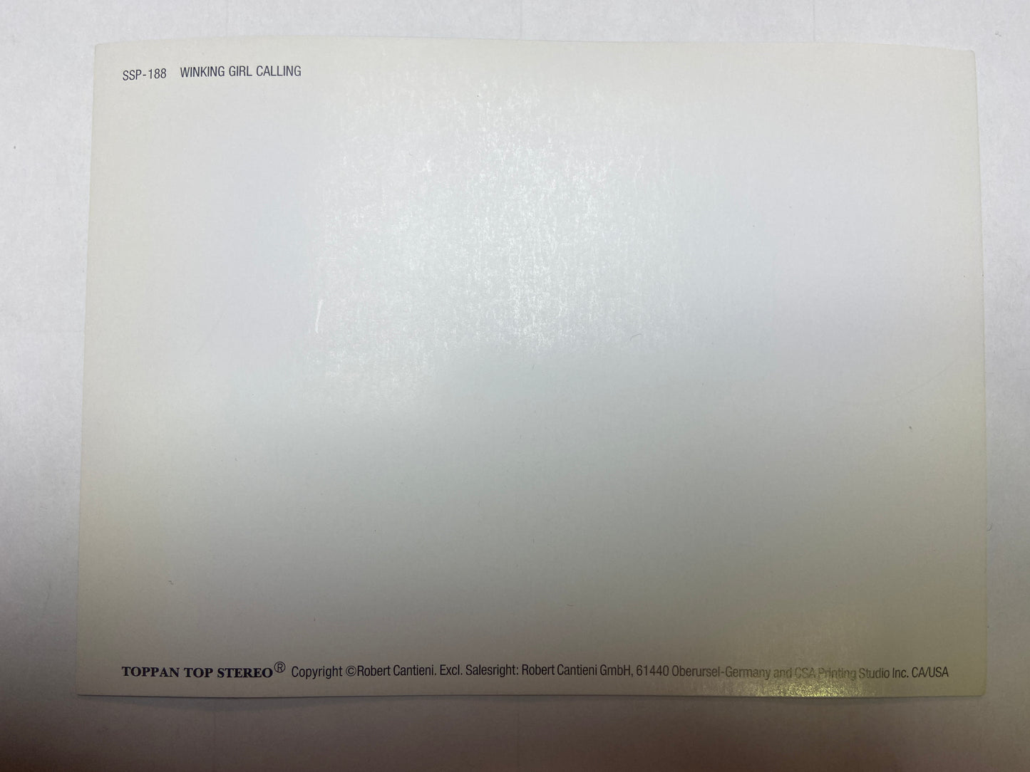 SSP -  188 Winking Girl Calling Lenticular Postcard