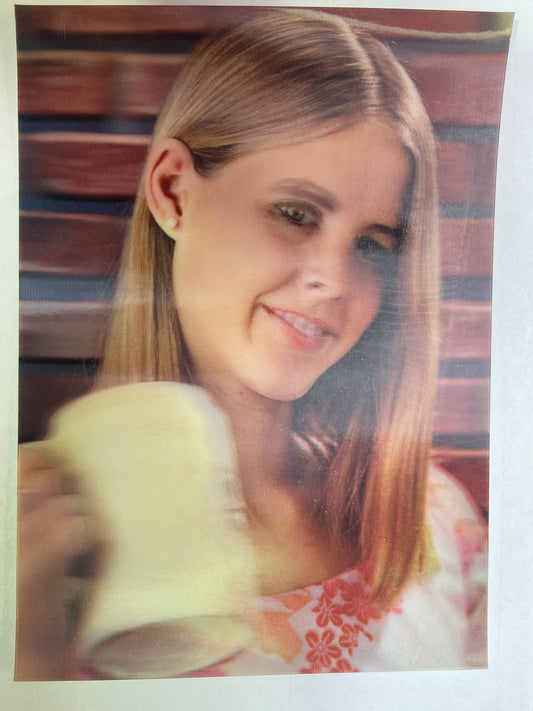 SSP - L - 169 Winking Girl Lenticular Postcard