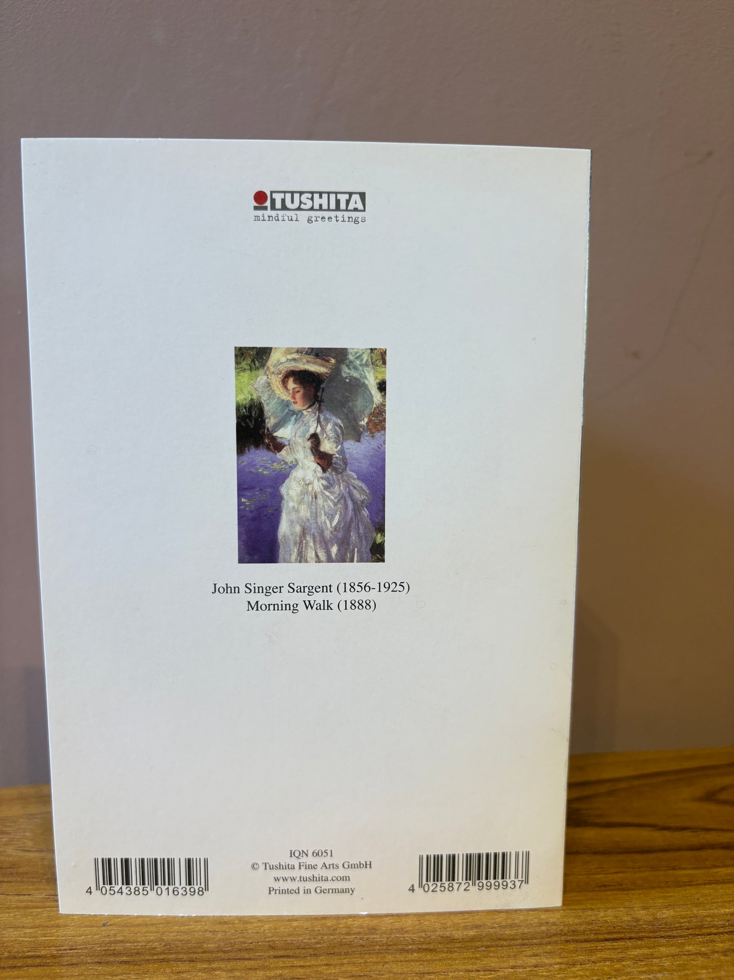 Tushita Card John Singer Sargent (1856-1925) Morning Walk (1888)