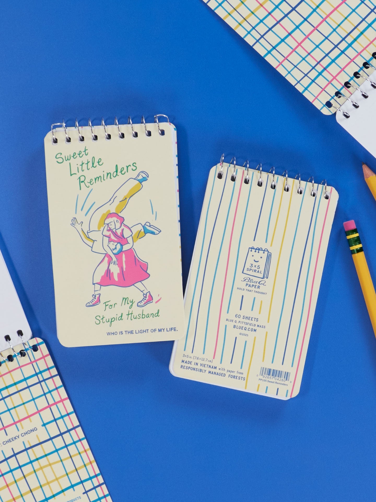 PP105 Sweet Little Reminders For My Stupid Husband 3x5 Spiral Notebook
