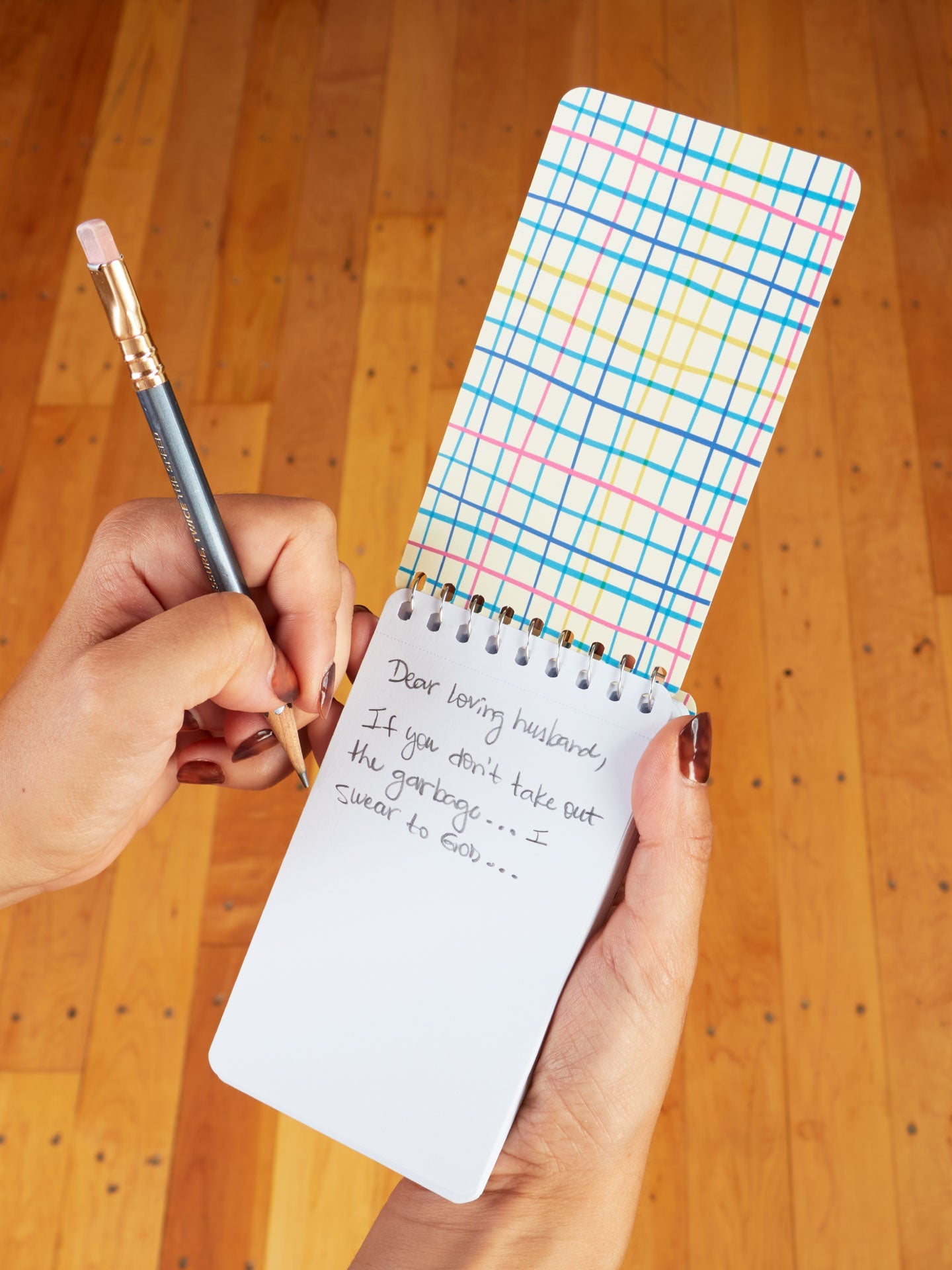 PP105 Sweet Little Reminders For My Stupid Husband 3x5 Spiral Notebook