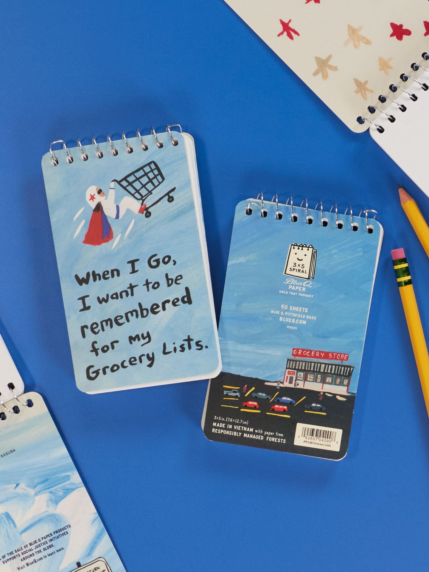 PP108 When I Go, I Want To Be Remembered For My Grocery Lists 3x5 Spiral Notebook
