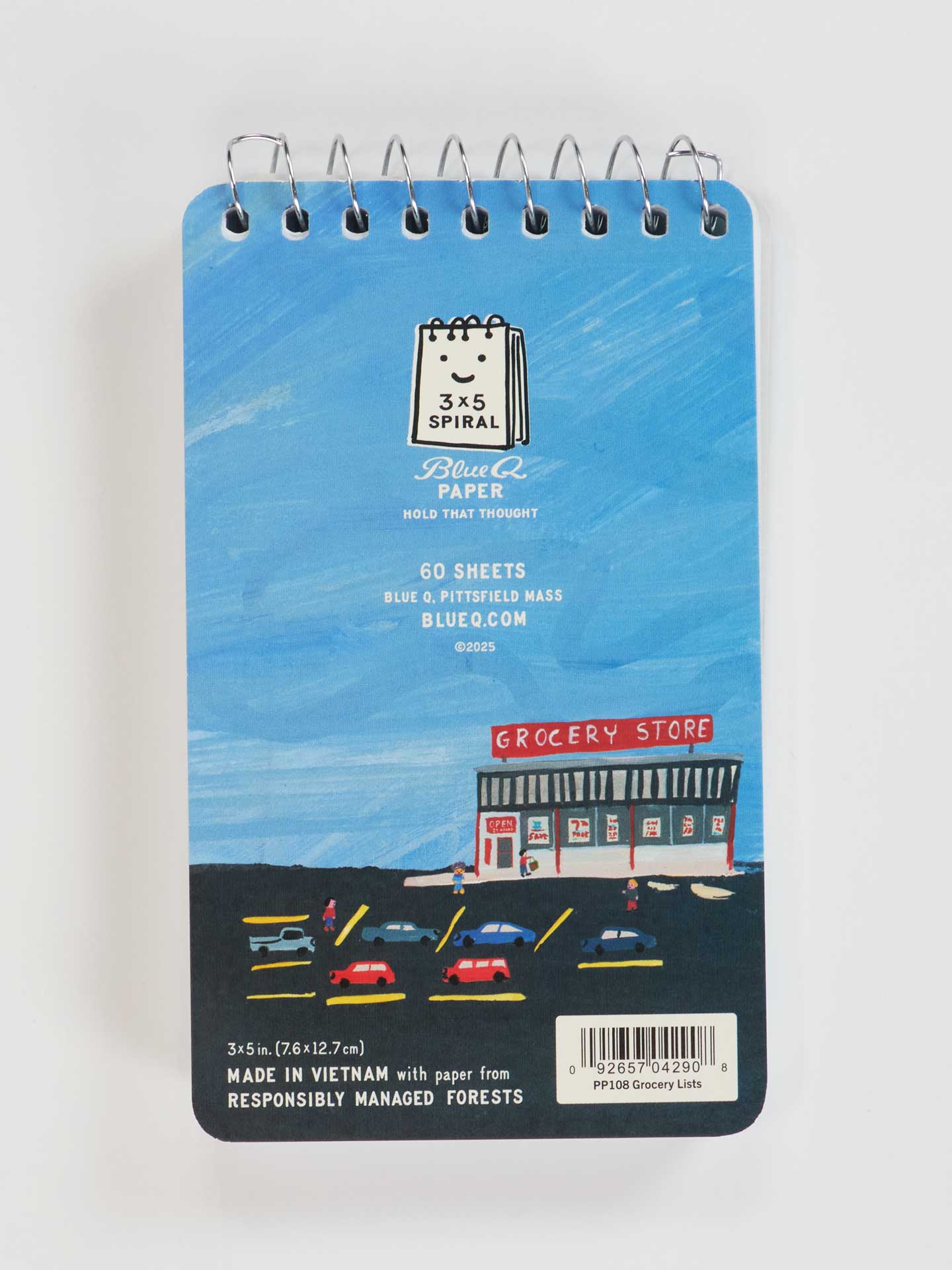 PP108 When I Go, I Want To Be Remembered For My Grocery Lists 3x5 Spiral Notebook