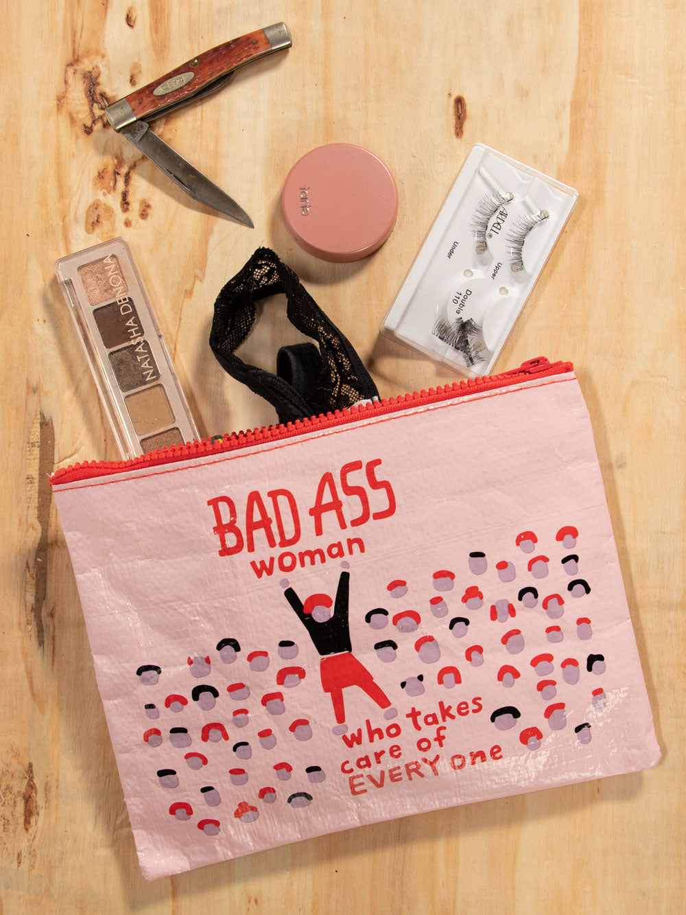QA282 Bad Ass Woman Zipper Pouch