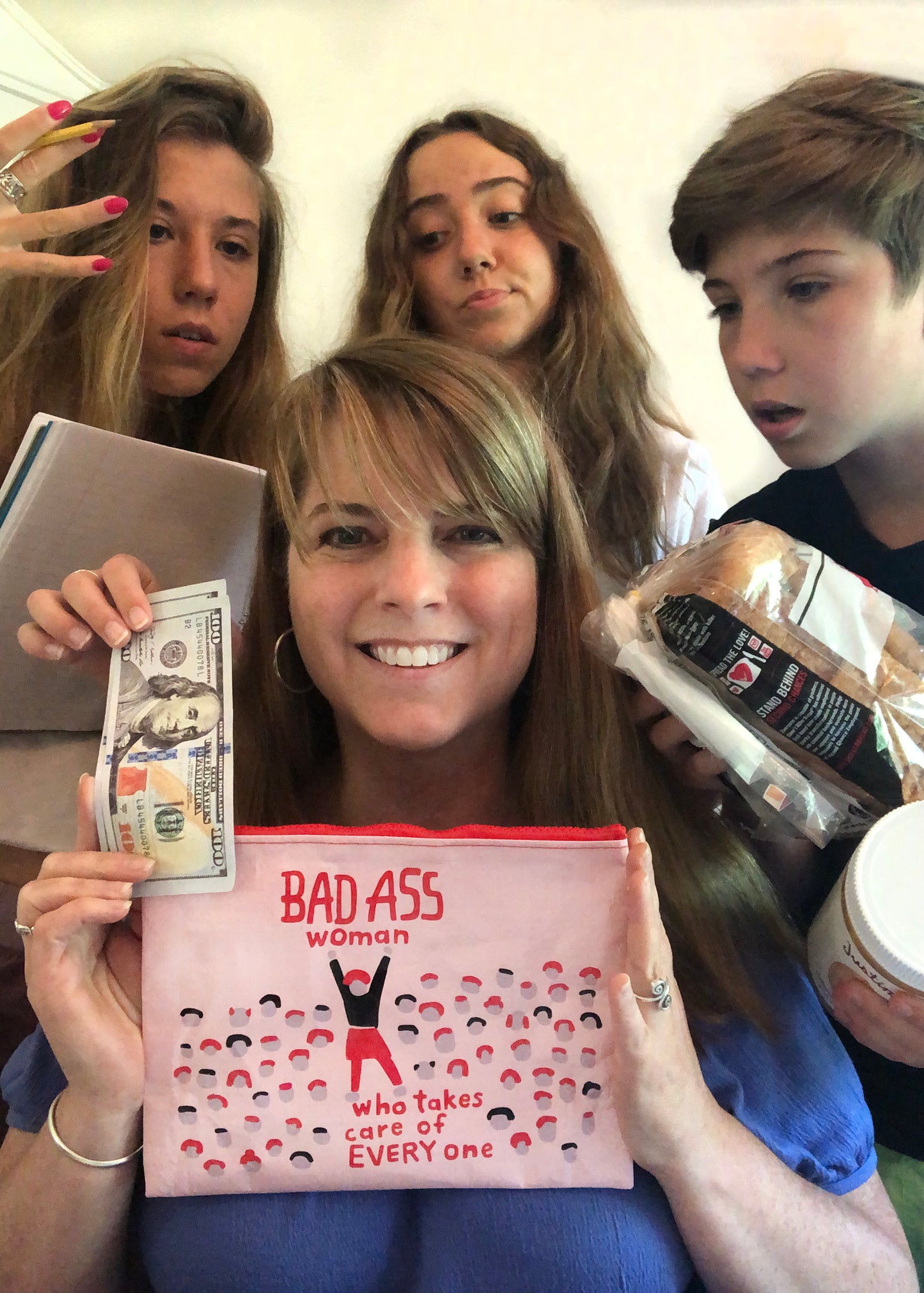 QA282 Bad Ass Woman Zipper Pouch