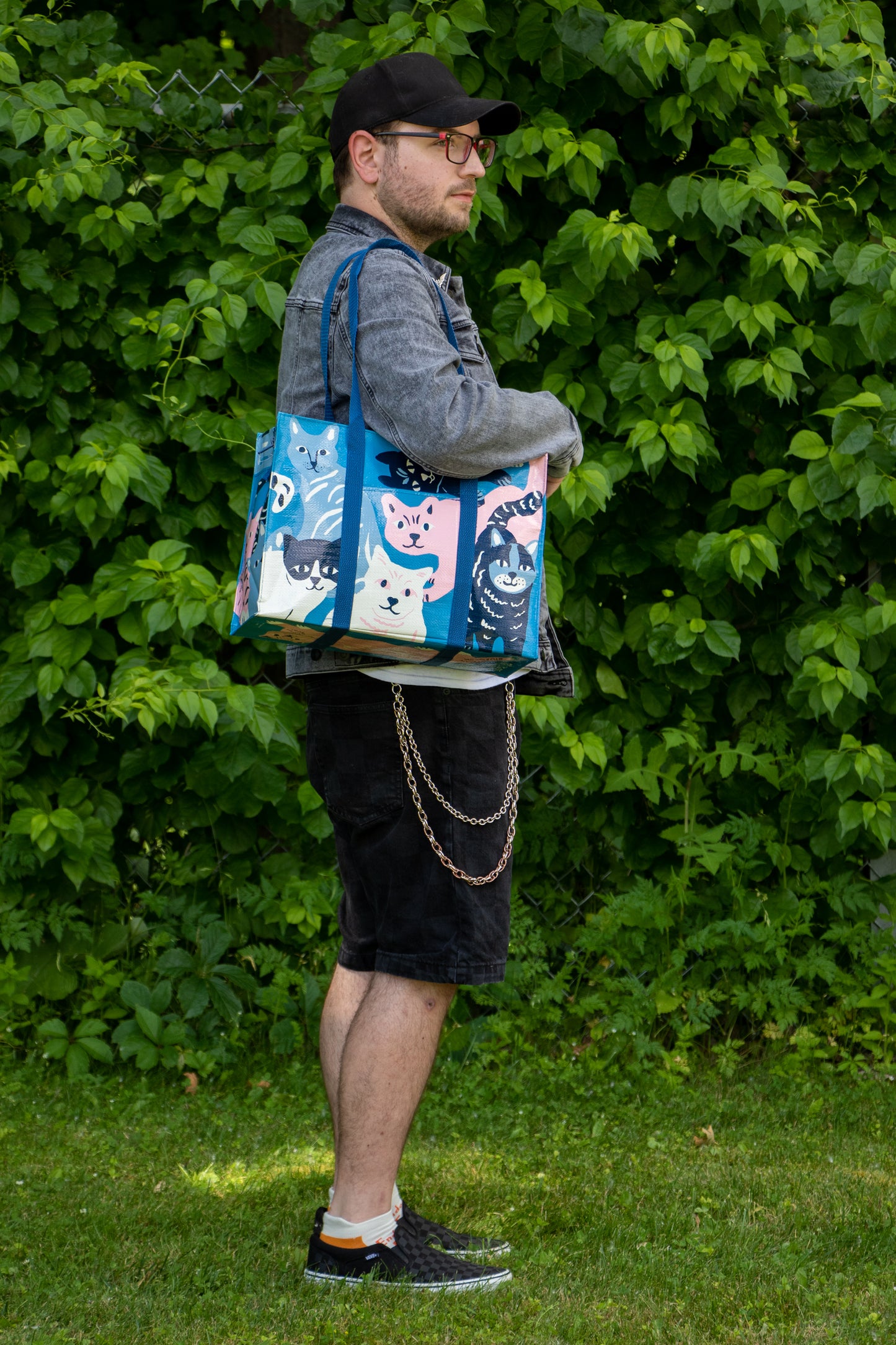 QA665 Happy Cats Shoulder Tote