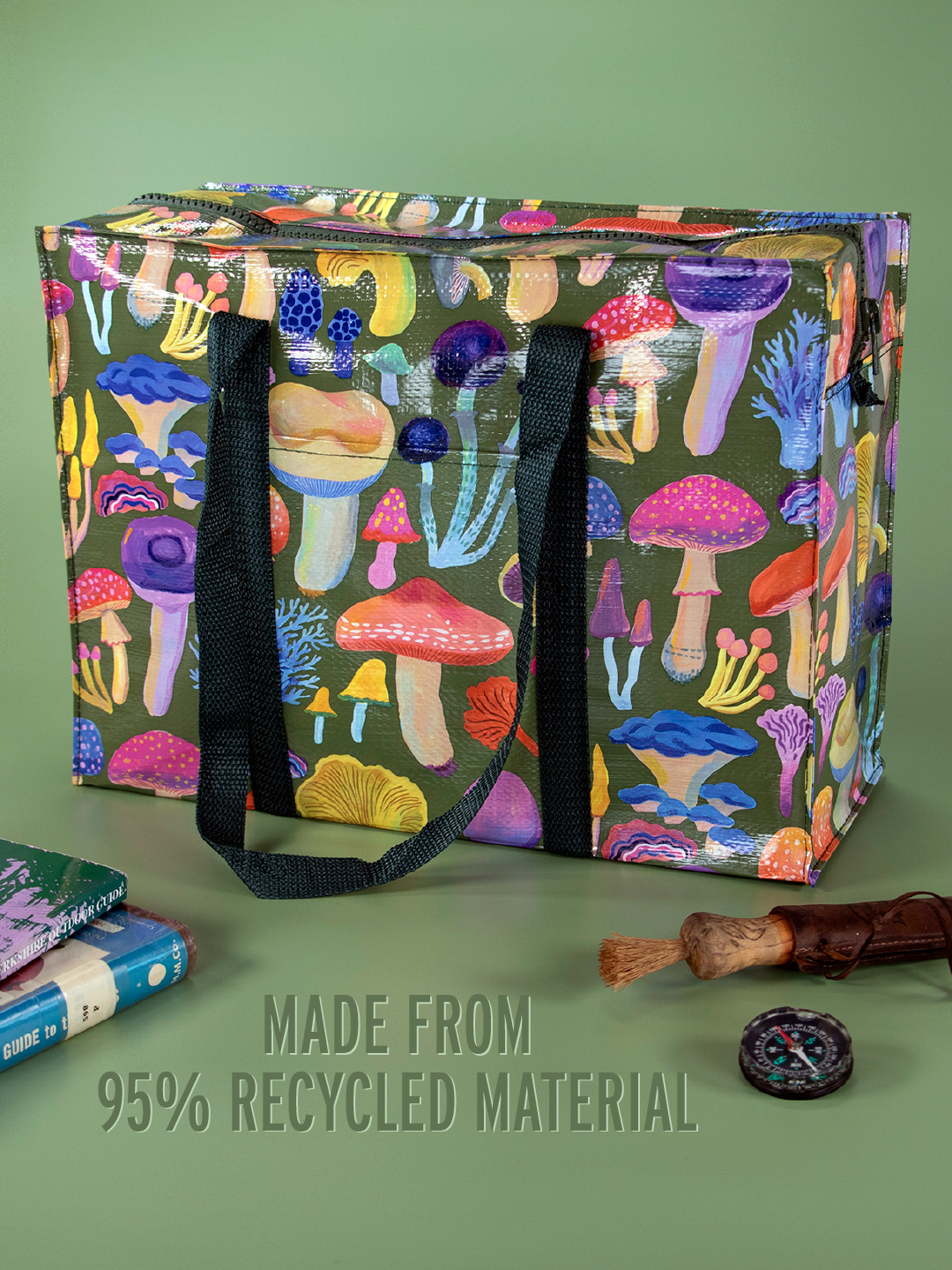 QA674 Mushrooms Shoulder Tote - new!