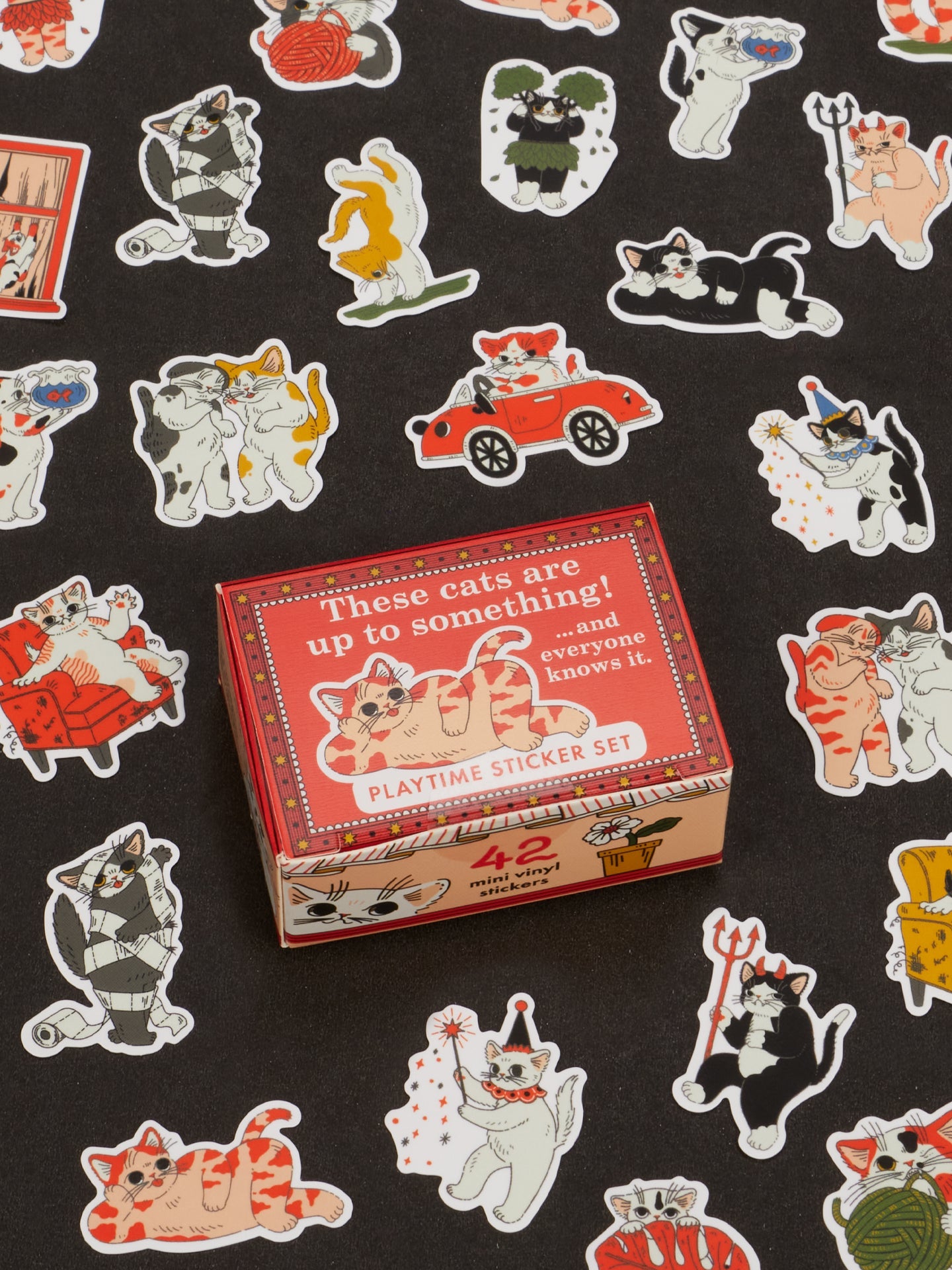 These Cats Are Up To Something! Playtime Sticker Set by Blue Q
