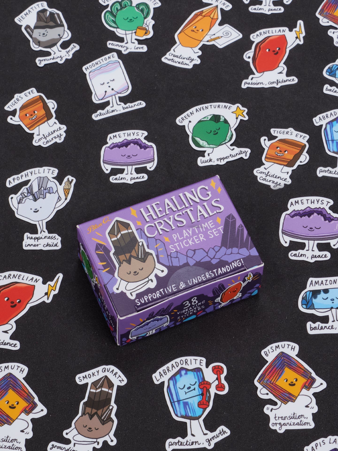 Healing Crystals Playtime Sticker Set by Blue Q