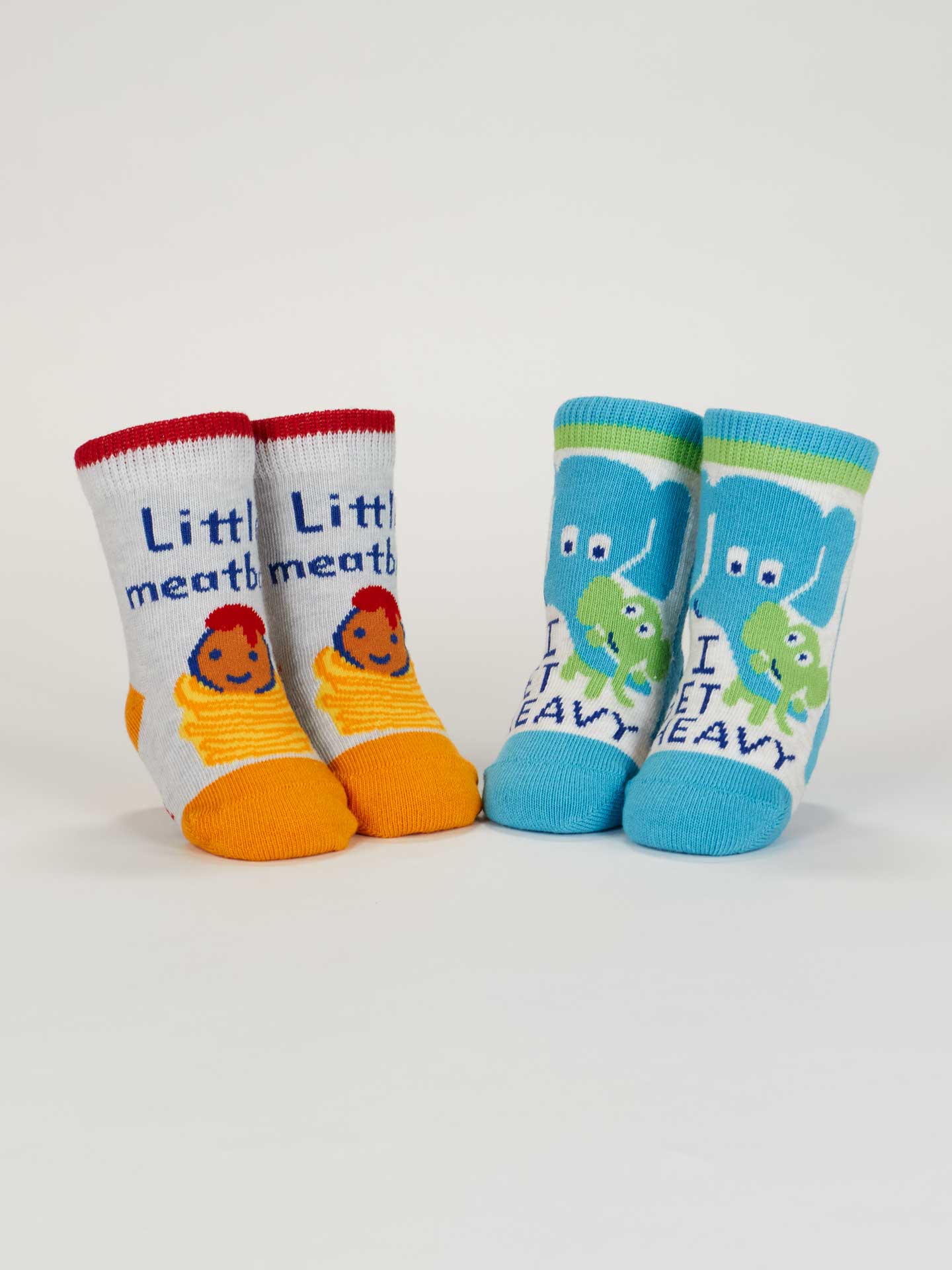 SW233 Little Meatball/ I Get Heavy Baby Socks