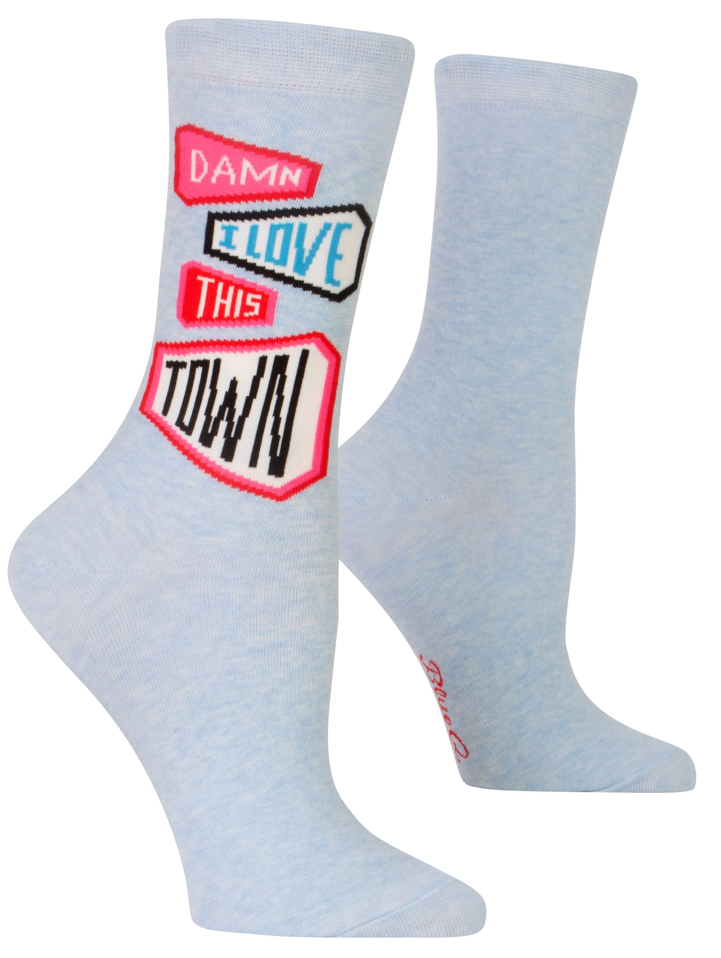 SW542 Damn I Love This Town Crew Socks - NEW!