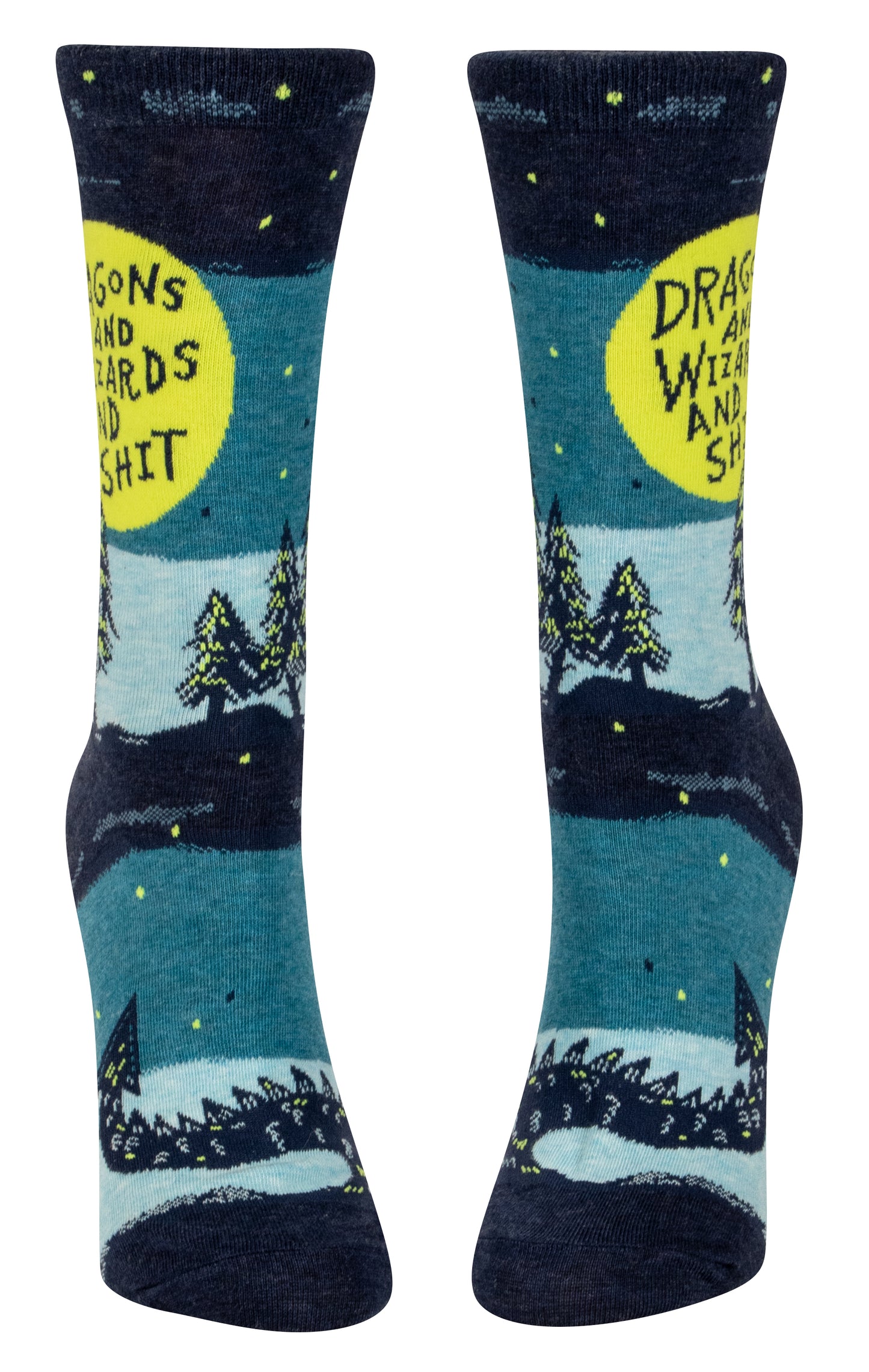 SW557 Dragons & Wizards & Shit Crew Socks- new!